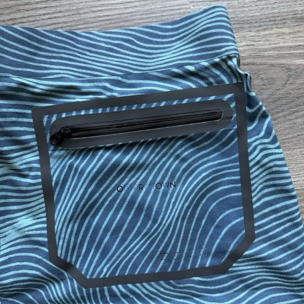 Outerknown Apex Board Shorts Mens 32 Blue‎ Wave Print Swim Trunks 9
